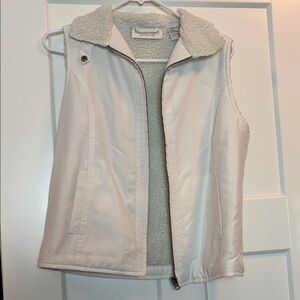 Coldwater Creek Off-White Sherpa Vest